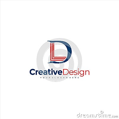 LAW Letter DL Logo Initial DL Logo LAw Firm Icon Vector Illustration