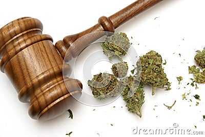 Law and Marijuana Stock Photo