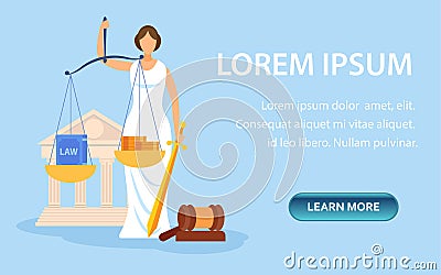 Law School Admission Requirements Landing Page Vector Illustration