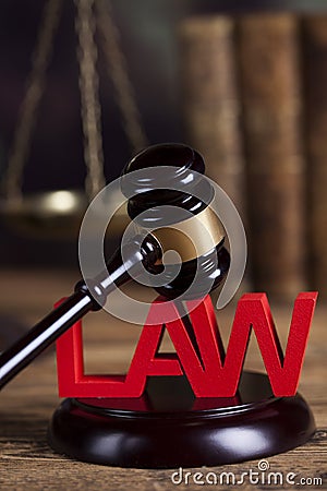 Law wooden gavel barrister, justice concept, legal system concept Stock Photo