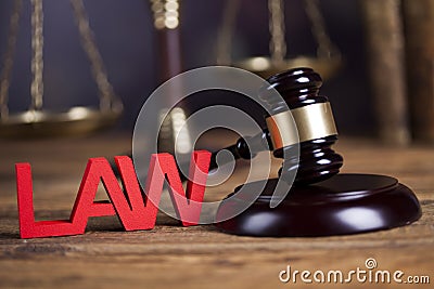 Law wooden gavel barrister, justice concept, legal system concept Stock Photo