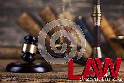 Law wooden gavel barrister, justice concept, legal system concept Stock Photo