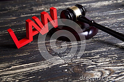 Law wooden gavel barrister, justice concept, legal system concept Stock Photo