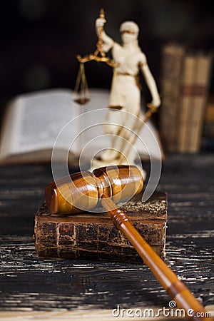 Law wooden gavel barrister, justice concept, legal system concept Stock Photo