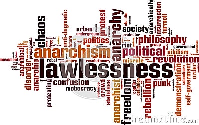 Lawlessness word cloud Vector Illustration