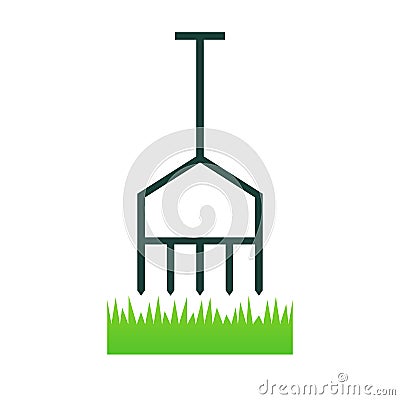 Lawn aerate icon Vector Illustration