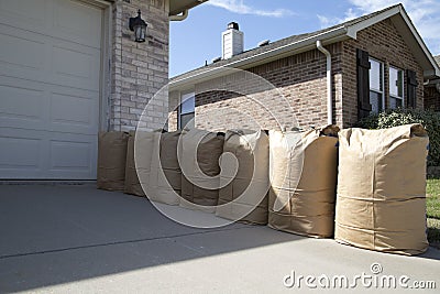 Lawn bags Stock Photo