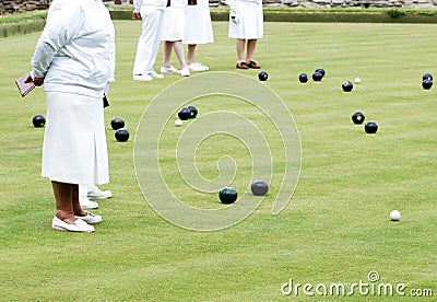 Lawn bowls Stock Photo