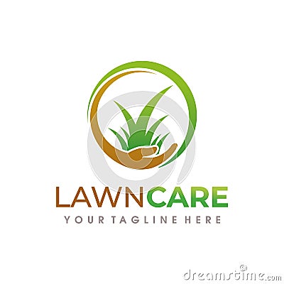 Lawn Care Logo. Lawn Services Logo Design Vector Vector Illustration