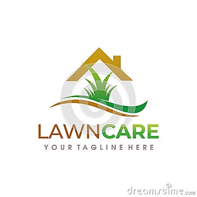 Lawn Care Logo. Lawn Services Logo Design Vector Vector Illustration