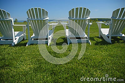 Lawn Chairs Stock Photo