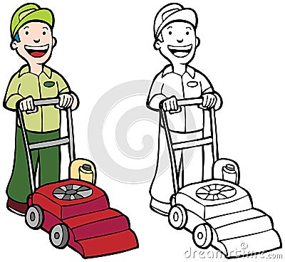 Lawn Mower Vector Illustration