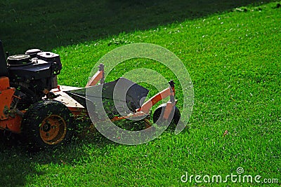 Commercial Lawn Mower Stock Photo