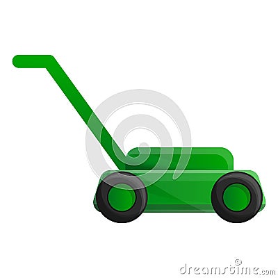 Lawn mower icon, cartoon style Vector Illustration