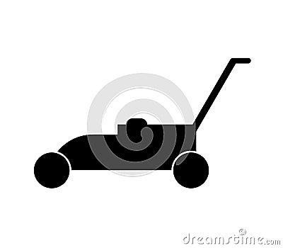 Lawn mower icon illustrated Stock Photo