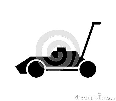 Lawn mower icon illustrated Stock Photo