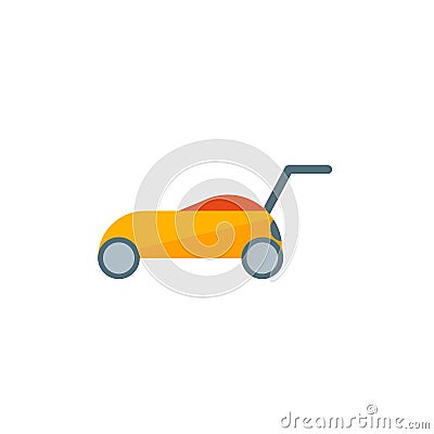 Lawn mower icon vector sign and symbol isolated on white background, Lawn mower logo concept Vector Illustration