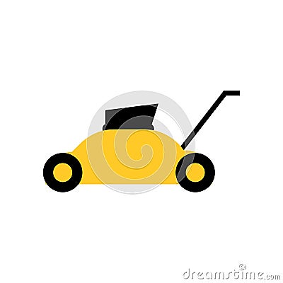 Lawn mower icon vector sign and symbol isolated on white background, Lawn mower logo concept Vector Illustration