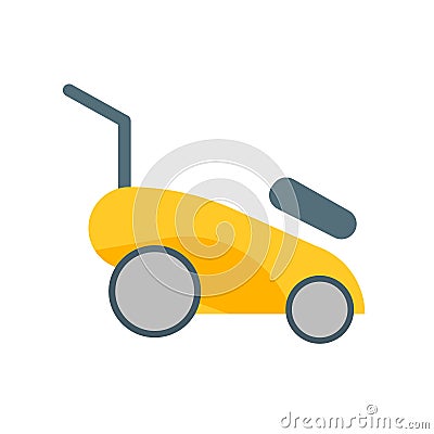 Lawn mower icon vector sign and symbol isolated on white background, Lawn mower logo concept Vector Illustration