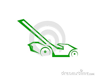 Lawn mower logo vector Vector Illustration