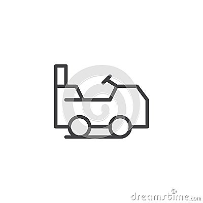 Lawn mower outline icon Vector Illustration