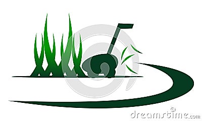 Lawn Mower Service Vector Illustration