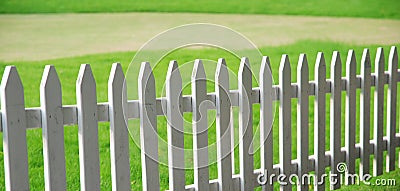 Lawn and railing Stock Photo