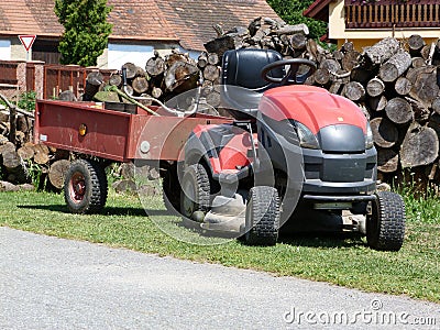 Lawn tractor Stock Photo