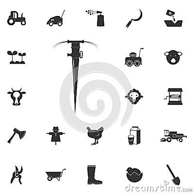 lawn watering icon. Element of farming and garden icons. Premium Stock Photo