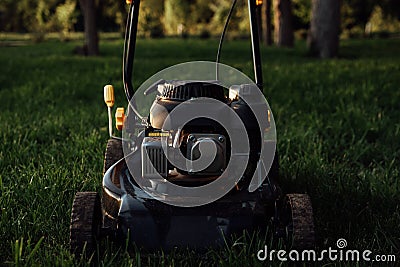 Lawn Mower, Gardening, Mowing Stock Photo