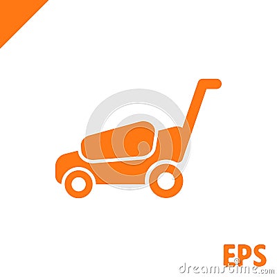 Lawnmower icon stock vector illustration flat design Vector Illustration