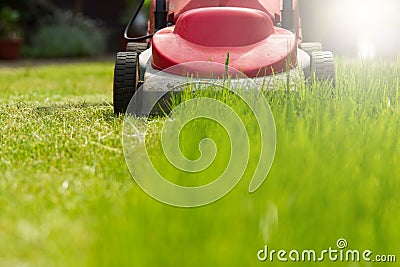 Lawnmowing Stock Photo