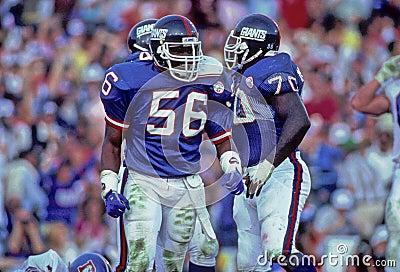 Lawrence Taylor and Leonard Marshal Editorial Stock Photo