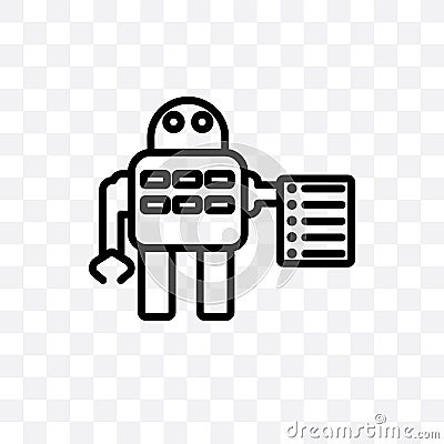 Laws of robotics vector linear icon isolated on transparent background, Laws of robotics transparency concept can be used for web Vector Illustration