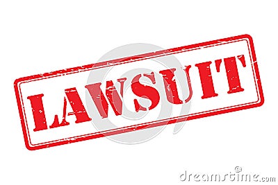 Lawsuit rubber stamp Vector Illustration