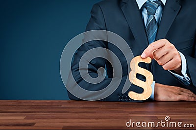 Lawyer protect rights Stock Photo