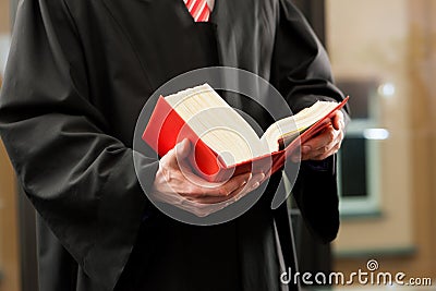 Lawyer with civil law code Stock Photo