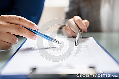 Lawyer Contract Mediation And Review Stock Photo