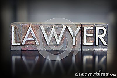 Lawyer Letterpress Stock Photo