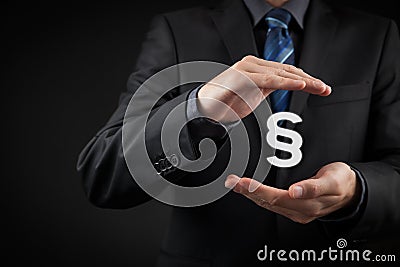 Lawyer protect rights Stock Photo