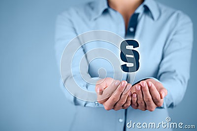 Lawyer protect rights Stock Photo