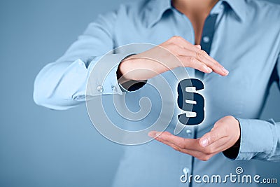 Lawyer protect rights Stock Photo