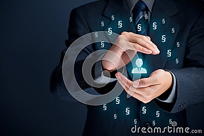 Lawyer protect rights Stock Photo