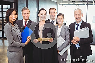 Lawyer standing together with businesspeople Stock Photo