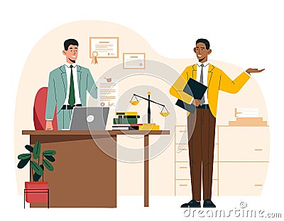 Lawyers office concept Vector Illustration
