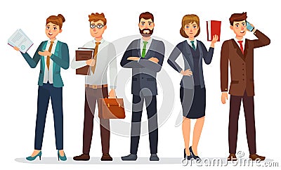 Lawyers team. Legal department, business or financial lawyer. Professional attorneys cartoon characters vector Vector Illustration