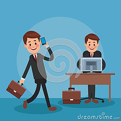 Lawyers and work Vector Illustration