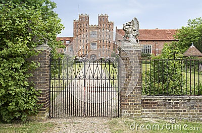Layer Marney Tower with gate Editorial Stock Photo
