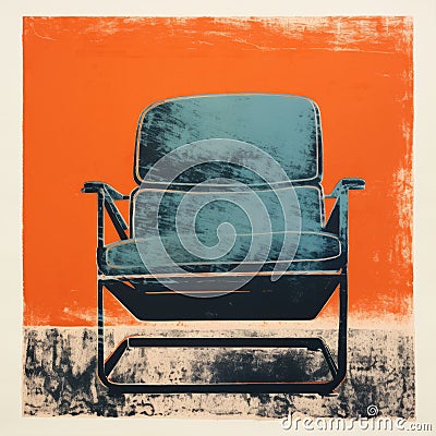 Layered Imagery Chair Print With Subtle Irony Stock Photo