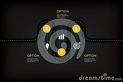 Layered Infographic Timeline. Vector Roadmap, Template For Modern Business Presentation, Annual Reports, Layouts Vector Illustration